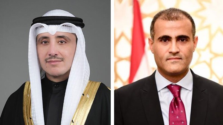 وزير الخارجية محمد الحضرمي ونظيره الكويتي الدكتور أحمد ناصر الصباح