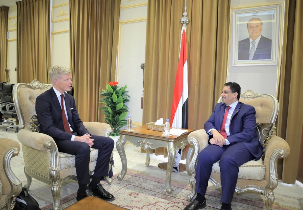 وزير الخارجية مع المبعوث الأممي