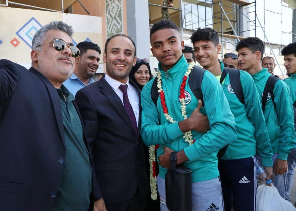لحظة وصول المنتخب
