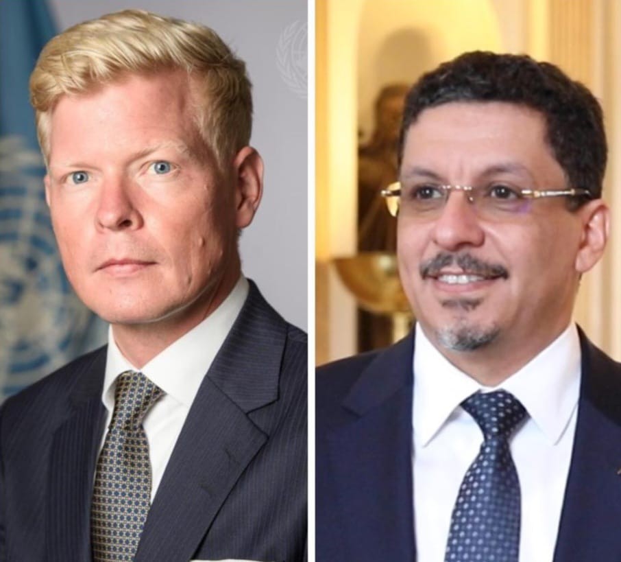وزير الخارجية مع المبعوث الأممي