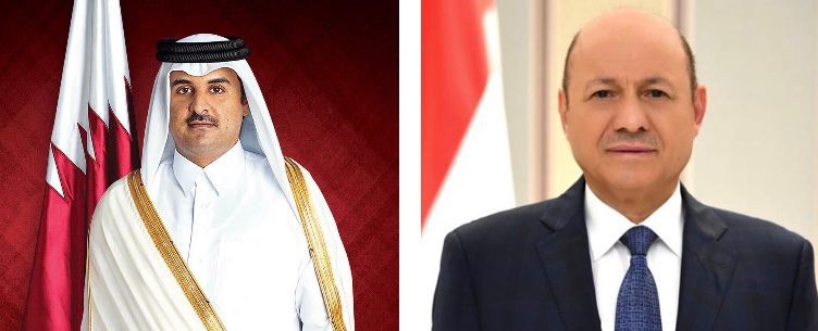 رئيس مجلس القيادة الرئاسي مع أمير قطر