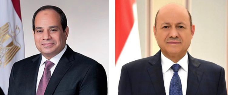 فخامة الرئيس د. رشاد العليمي مع الرئيس المصري عبدالفتاح السيسي