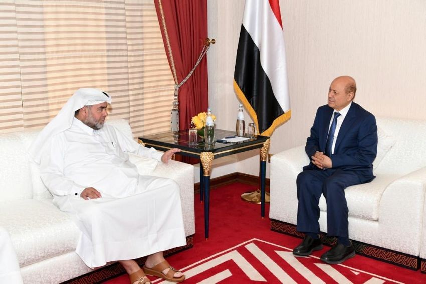 فخامة الرئيس العليمي خلال اللقاء