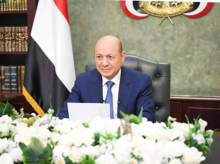 رئيس مجلس القيادة الرئاسي خلال كلمته