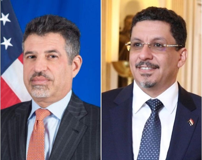 وزير الخارجية والسفير الأمريكي لدى اليمن