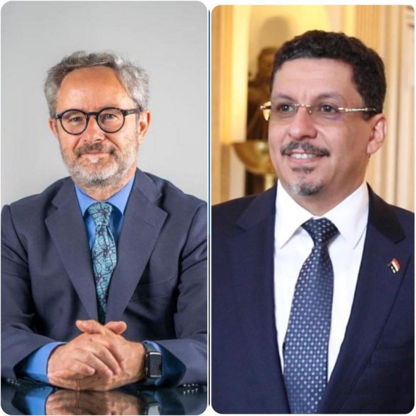 وزير الخارجية مع سفير الاتحاد الأوروبي