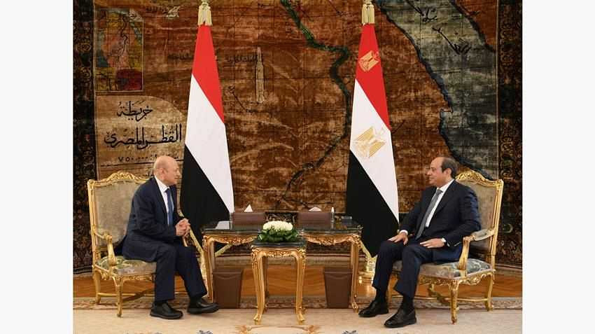 رئيس مجلس القيادة الرئاسي خلال اللقاء