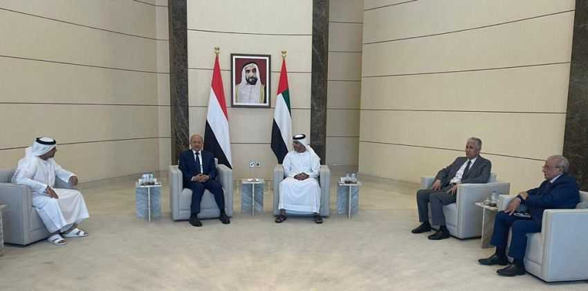 رئيس مجلس القيادة الرئاسي خلال اللقاء