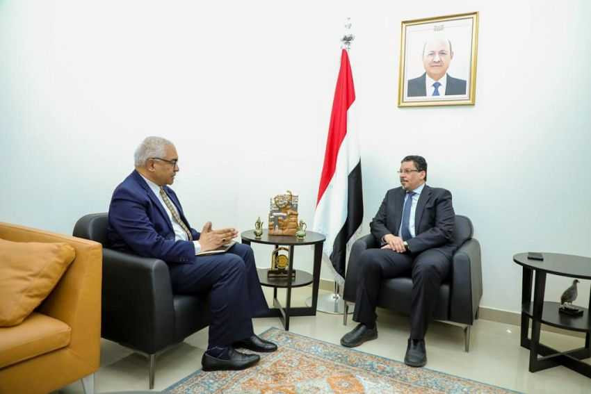وزير الخارجية خلال اللقاء