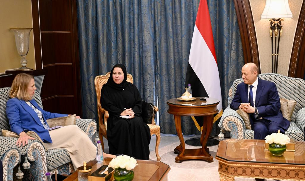 رئيس مجلس القيادة الرئاسي يستقبل وزيرة الخارجية النرويجية