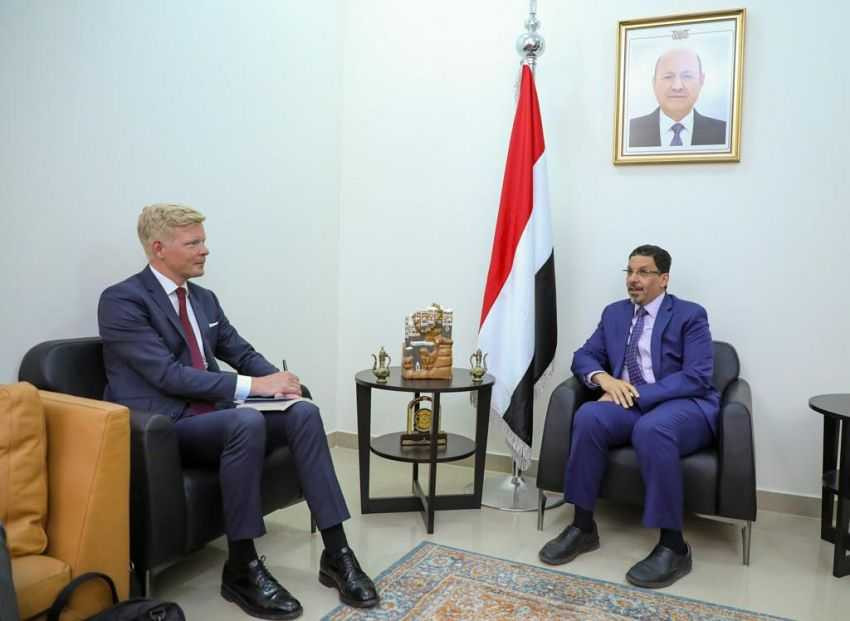 لقاء وزير الخارجية مع المبعوث الأممي