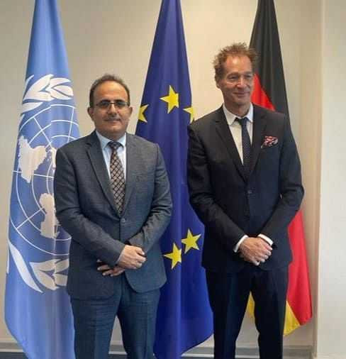 لقاء وزير الصحة برئيس دائرة الشرق الأوسط وشمال إفريقيا بوزارة التعاون الدولي الألمانية