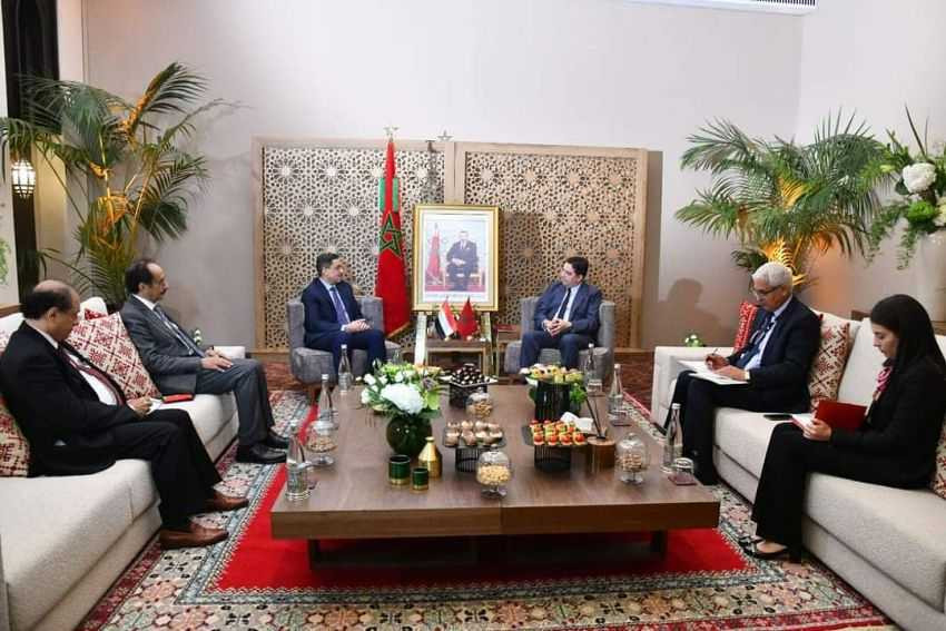لقاء وزير الخارجية مع وزير الشؤون الخارجية المغربي لتعزيز وتطوير العلاقات الثنائية
