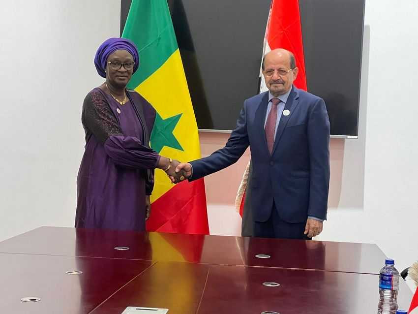 لقاء وزير الخارجية بوزيرة الاندماج الإفريقي والشؤون الخارجية السنغالية ونائب وزير خارجية قرغيزستان