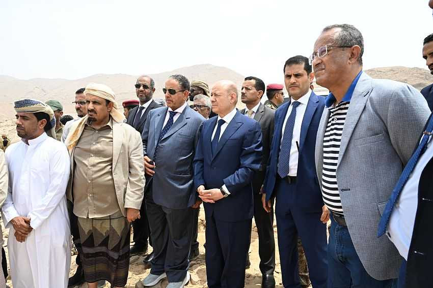 زيارة فخامة الرئيس التفقدية لعدداً من مشاريع البنى التحتية بالمكلا