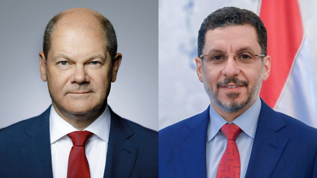 رئيس الوزراء مع مستشار جمهورية ألمانيا اولاف شولتس